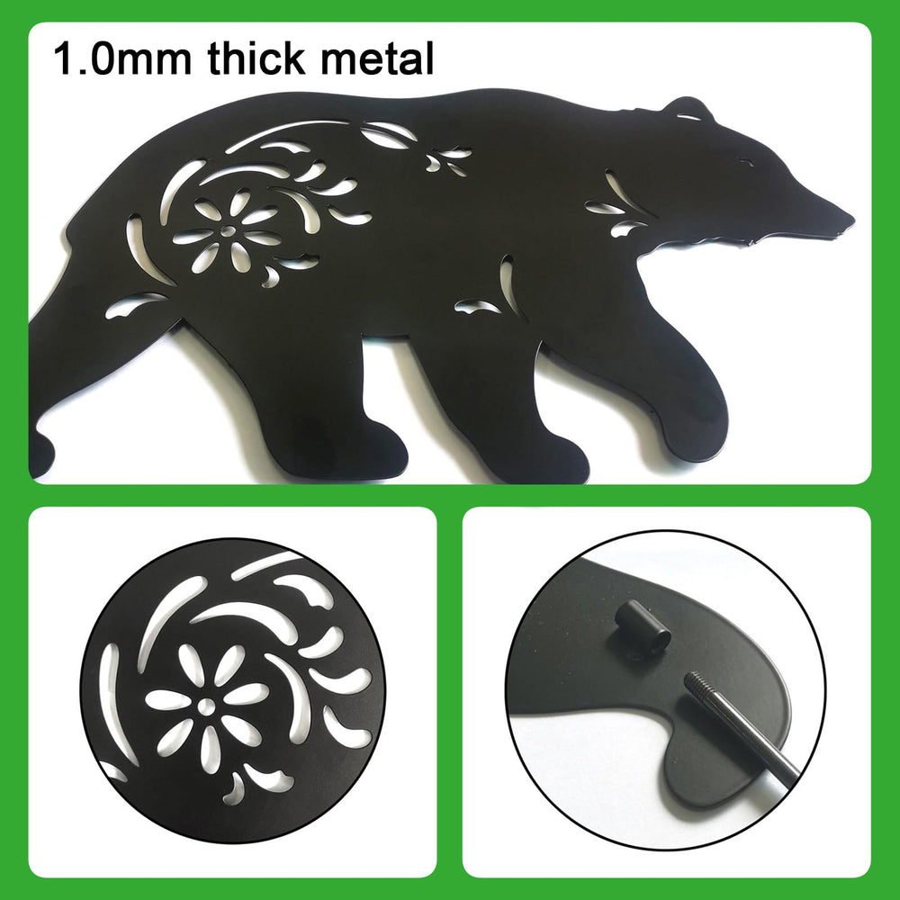 Hokfirm bear stakes used in Christmas yard display adding seasonal charm