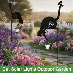 Hokfirm side silhouette of cat stake illustrating slim lawn profile
