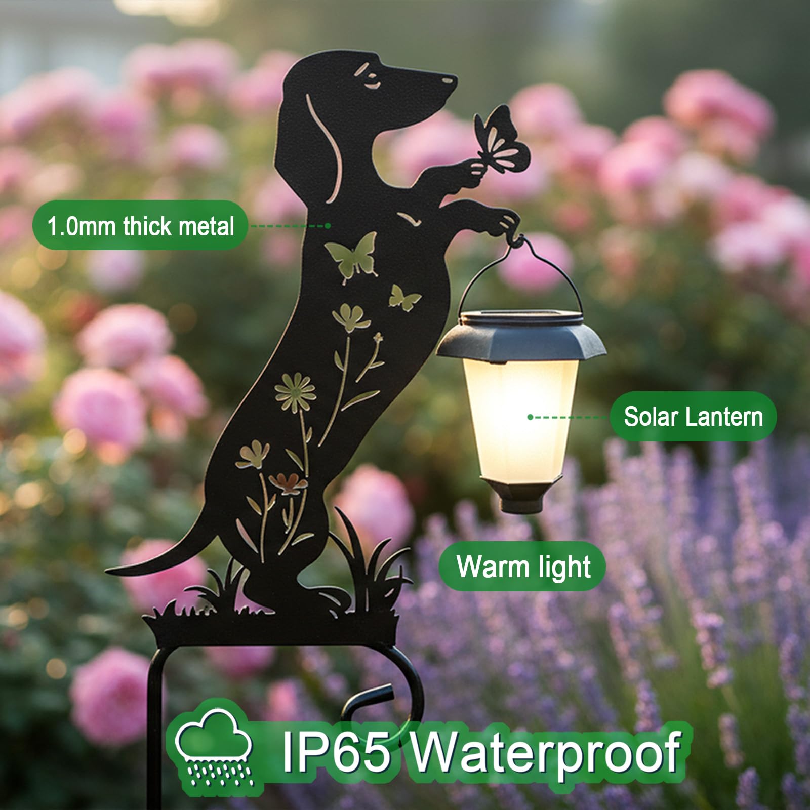 Hokfirm dachshund side silhouette detail highlighting durable metal craftsmanship benefit