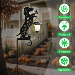 Hokfirm dachshund solar panel closeup showing charging surface for reliable night light benefit