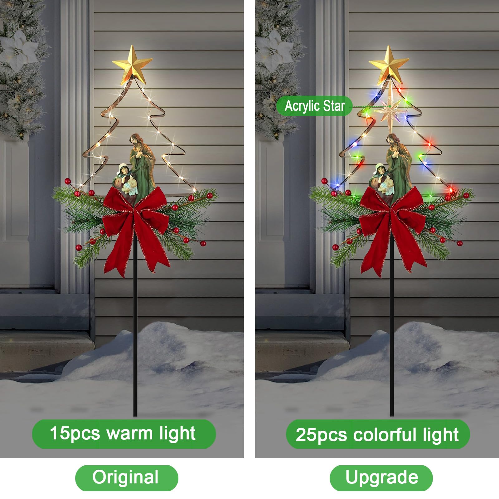 Hokfirm multicolored fairy light detail wrapped on tree showing vibrant ambient lighting benefit