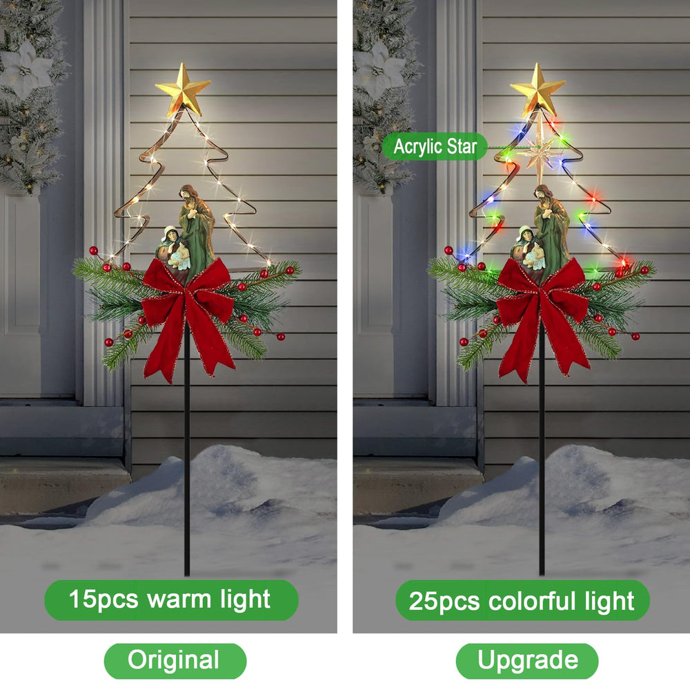 Hokfirm multicolored fairy light detail wrapped on tree showing vibrant ambient lighting benefit