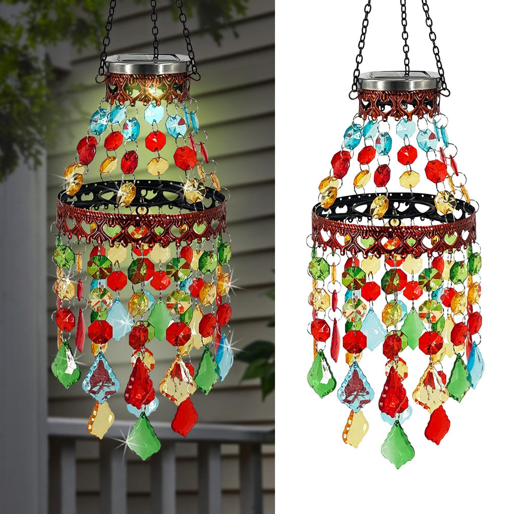 Hokfirm lantern front view showing chandelier shape and ambient lighting benefit