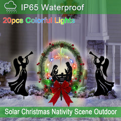 hokfirm night display in yard with soft multicolor glow enhancing garden