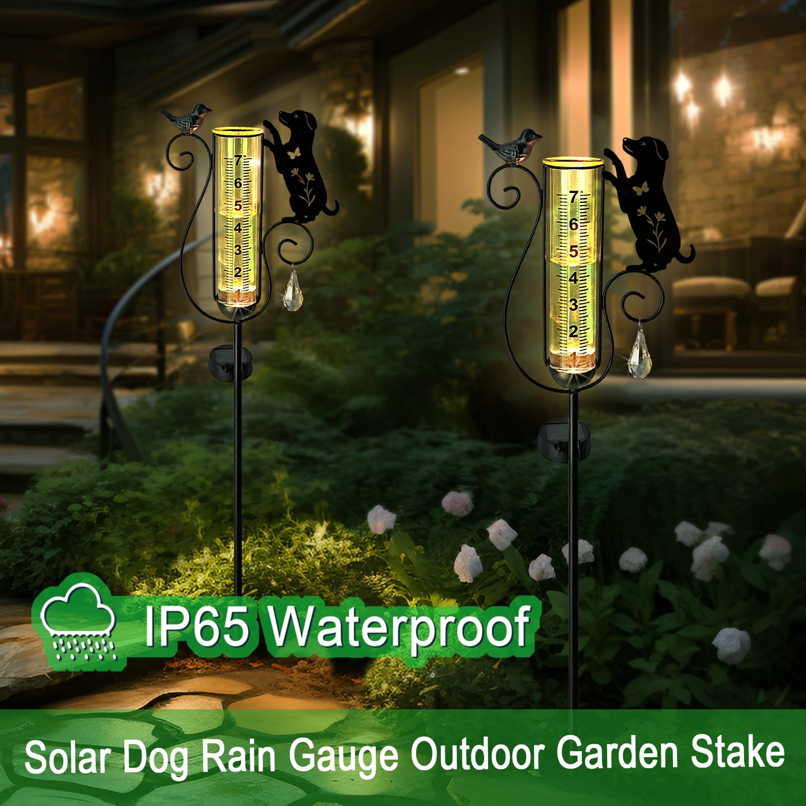 hokfirm stake beside hand for scale, demonstrates compact garden fit
