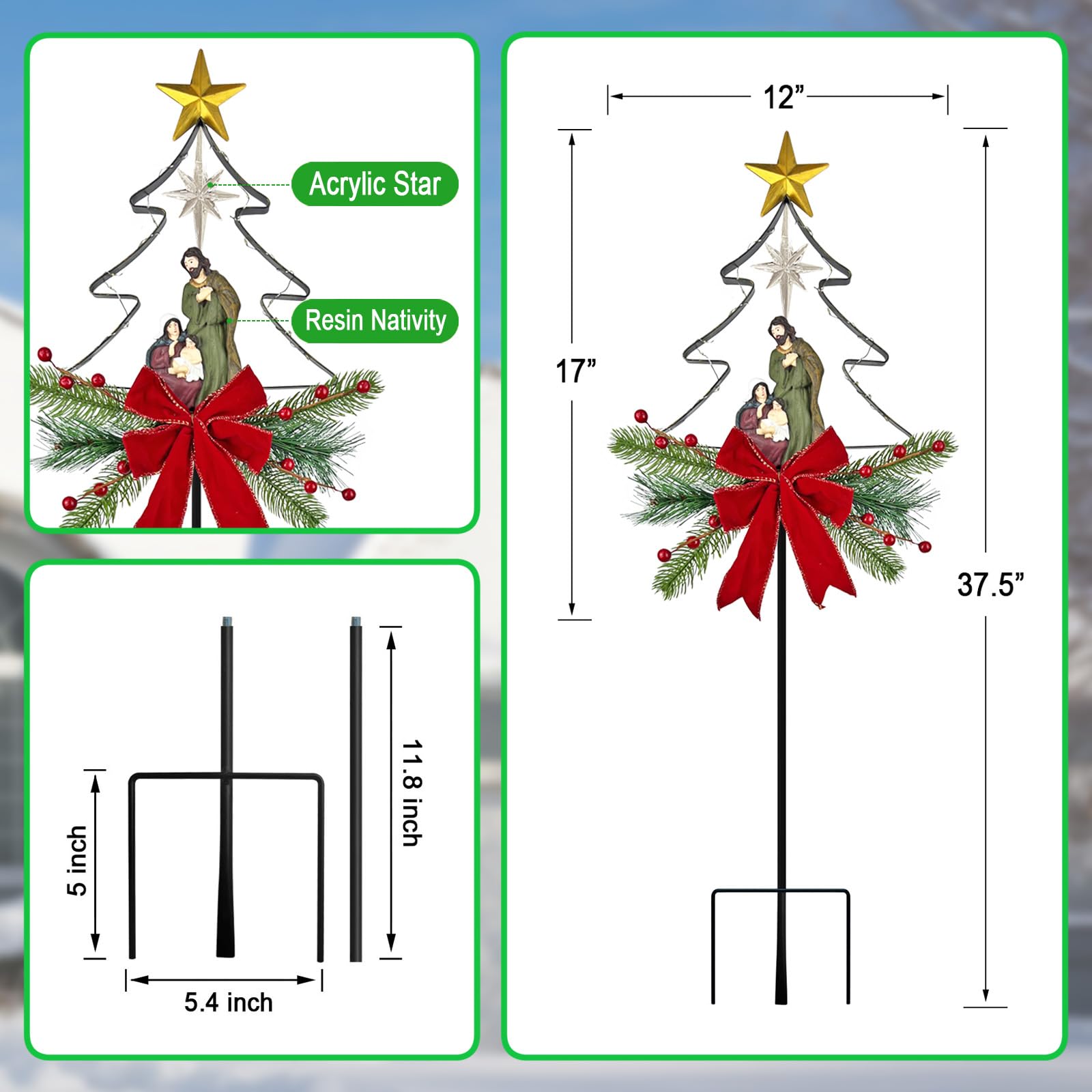 Hokfirm scale comparison with a hand showing stake height and easy placement benefit