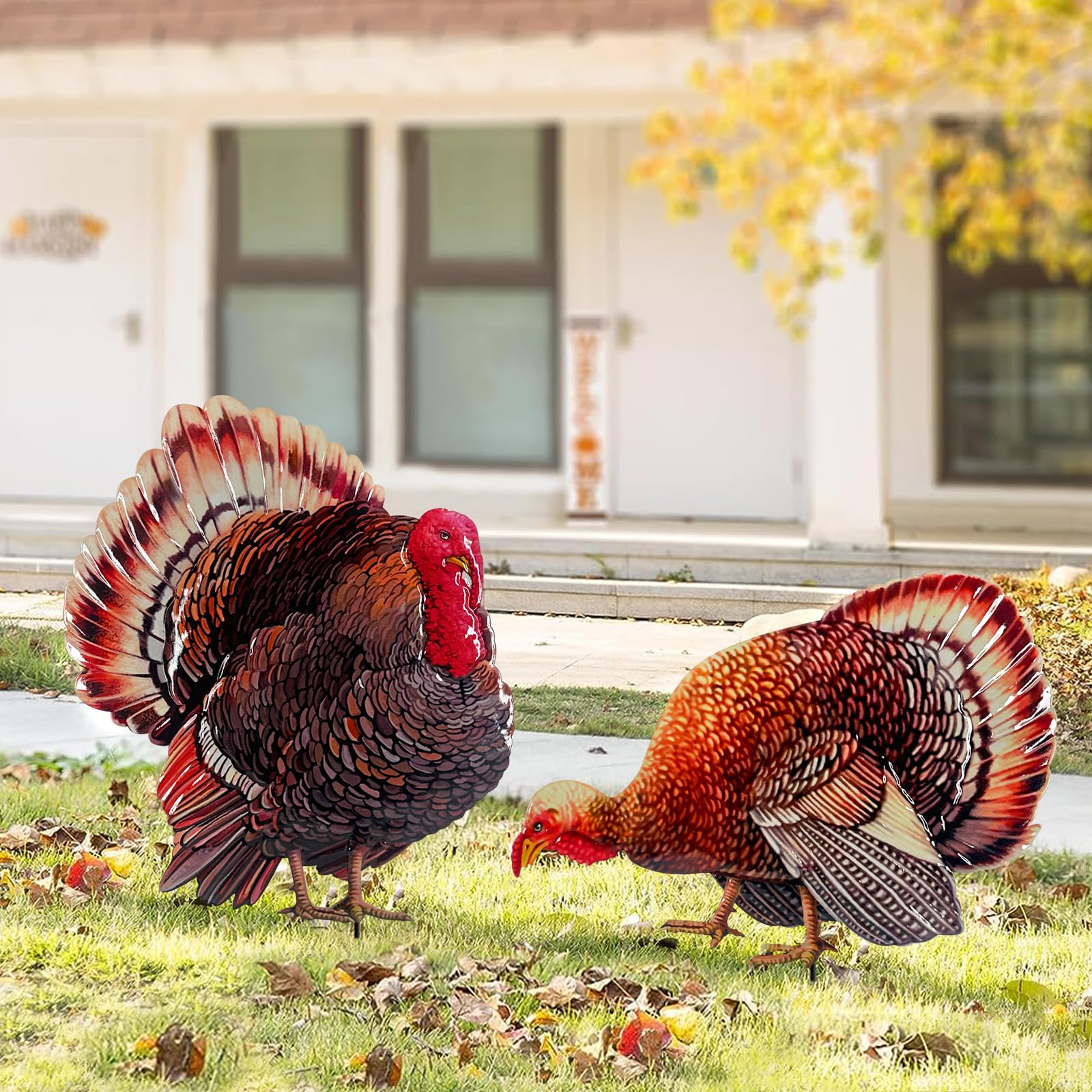Hokfirm turkey front view showing harvest colors and clear seasonal design benefit