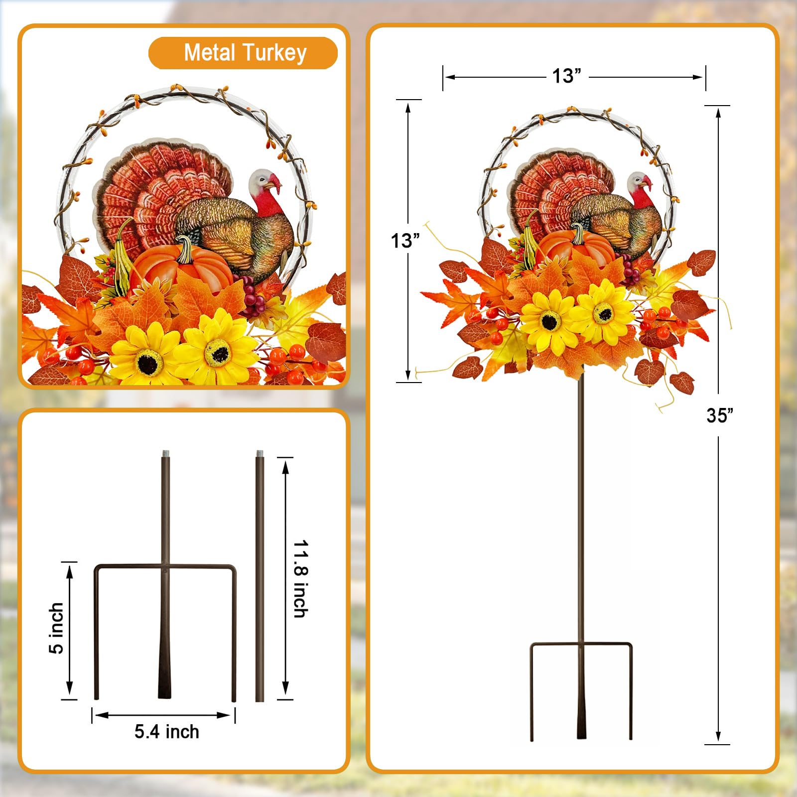 Hokfirm stake beside ruler showing size and easy scale for landscaping