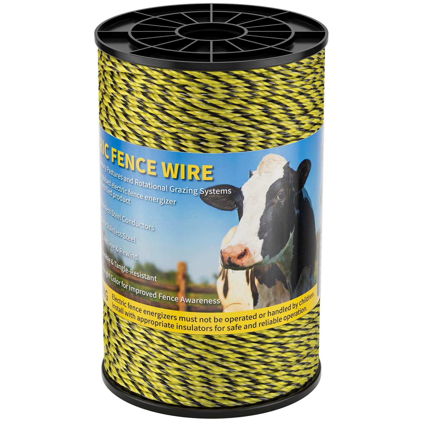 HOKINETY front spool showing compact portable polywire for quick fencing