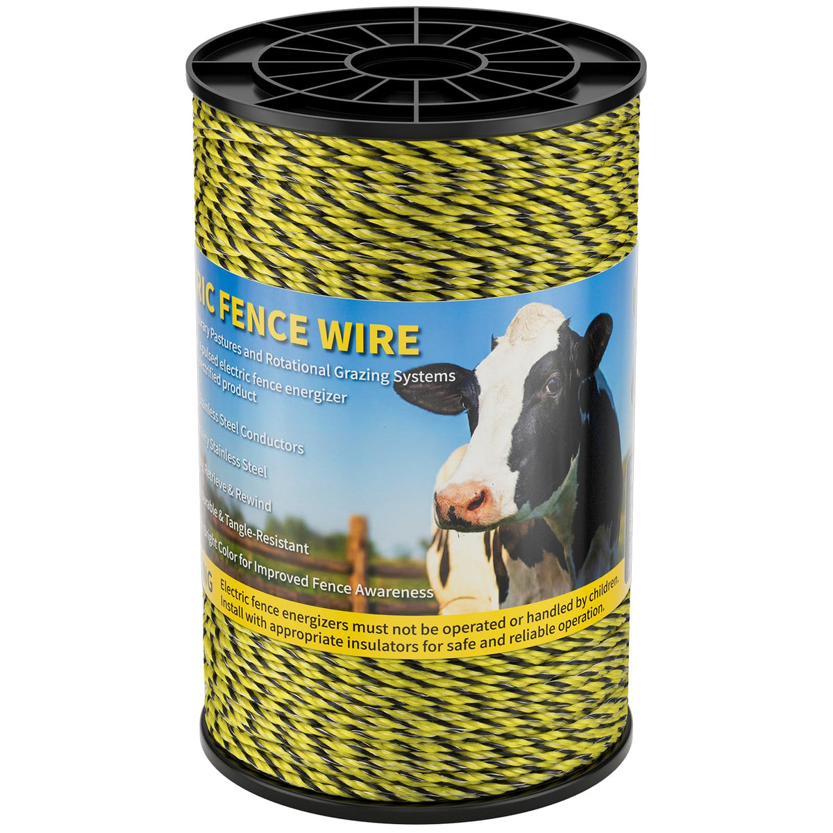 HOKINETY front spool showing compact portable polywire for quick fencing