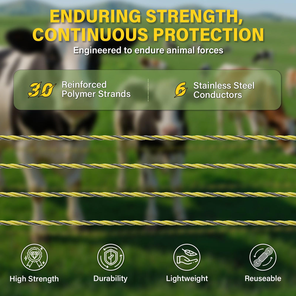 HOKINETY polywire deployed in a paddock for fast temporary fencing