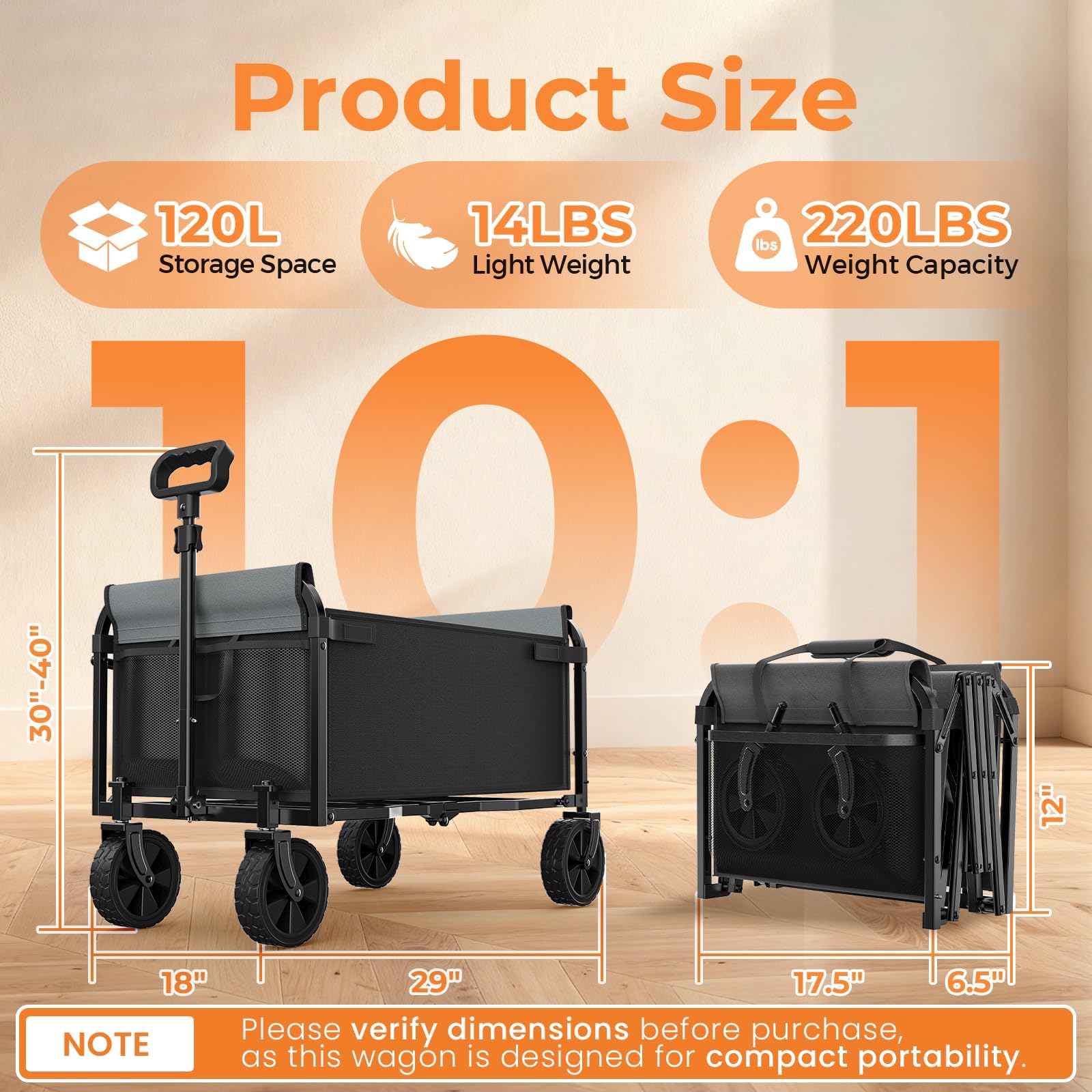 Holacamking loaded with groceries showing heavy-duty capacity