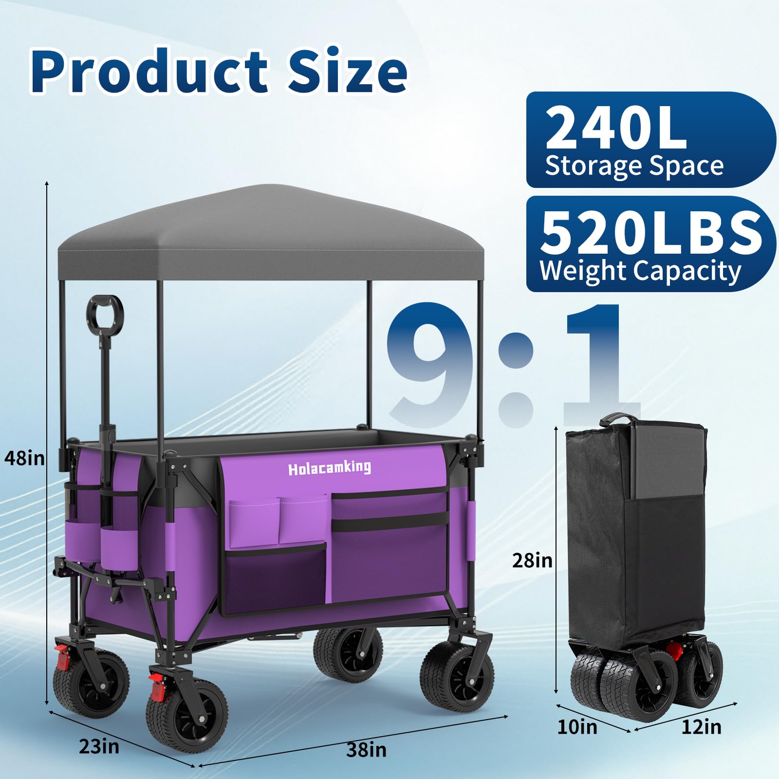 Holacamking at tailgate campsite loaded with gear, conveys versatile outdoor use