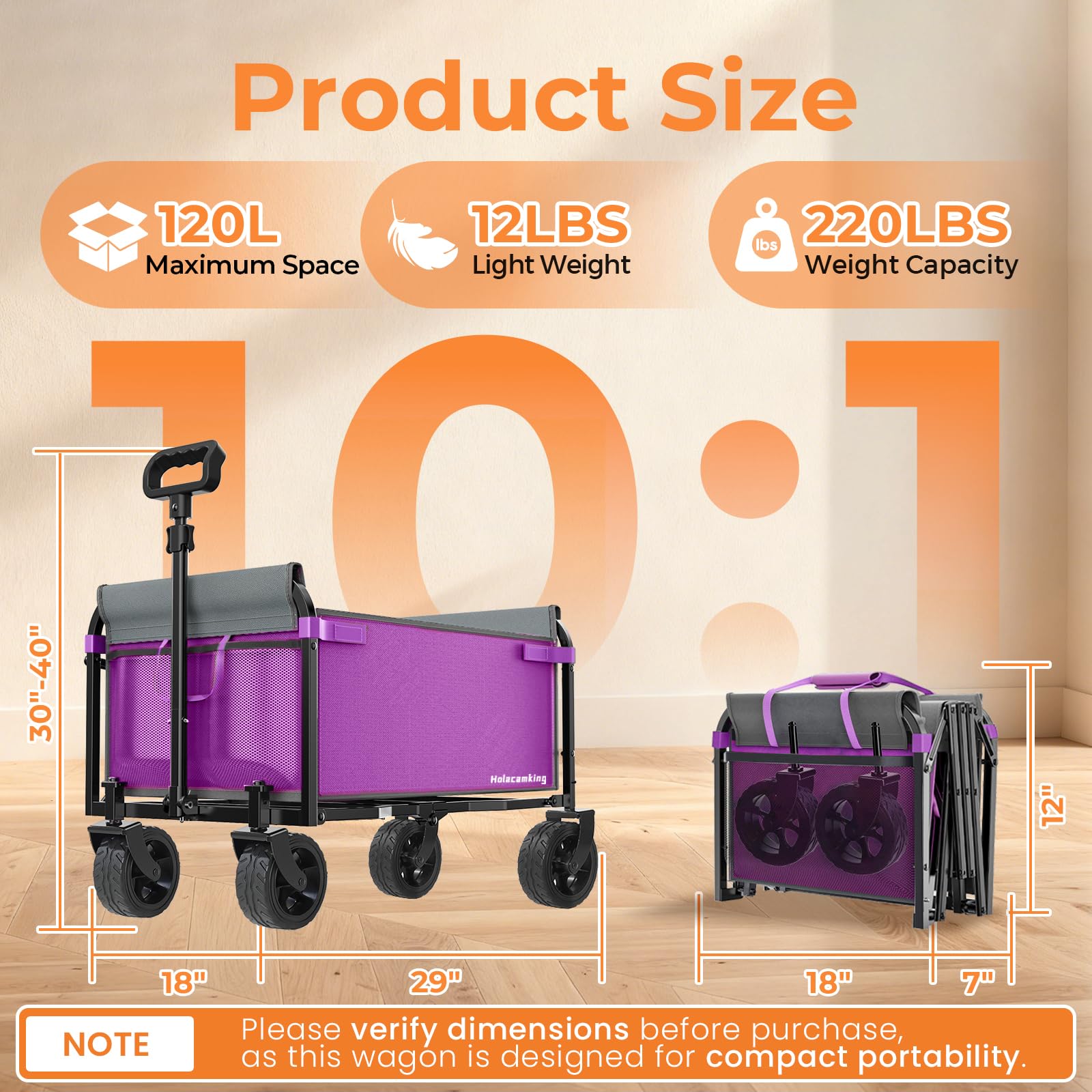 Holacamking swivel wheel close-up illustrating smooth all-terrain rolling