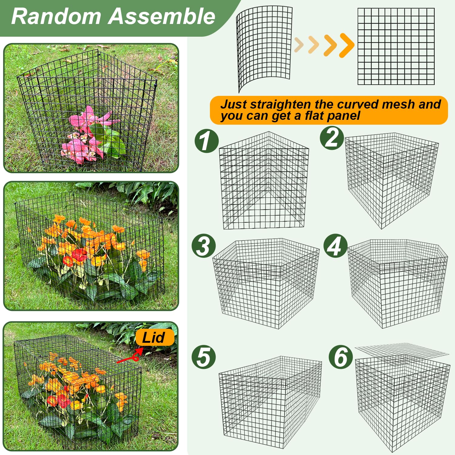 HOLANHING zip ties and metal stakes laid out to show included fastening hardware