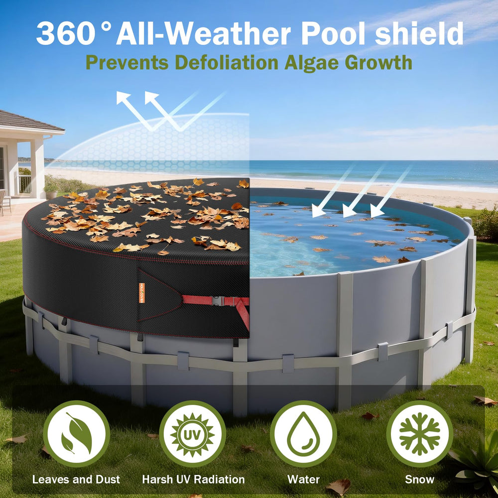 HOLDCOVER in backyard setting showing year-round pool preservation