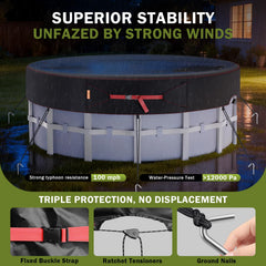 HOLDCOVER installed on pool in sunlight illustrating heat retention benefit