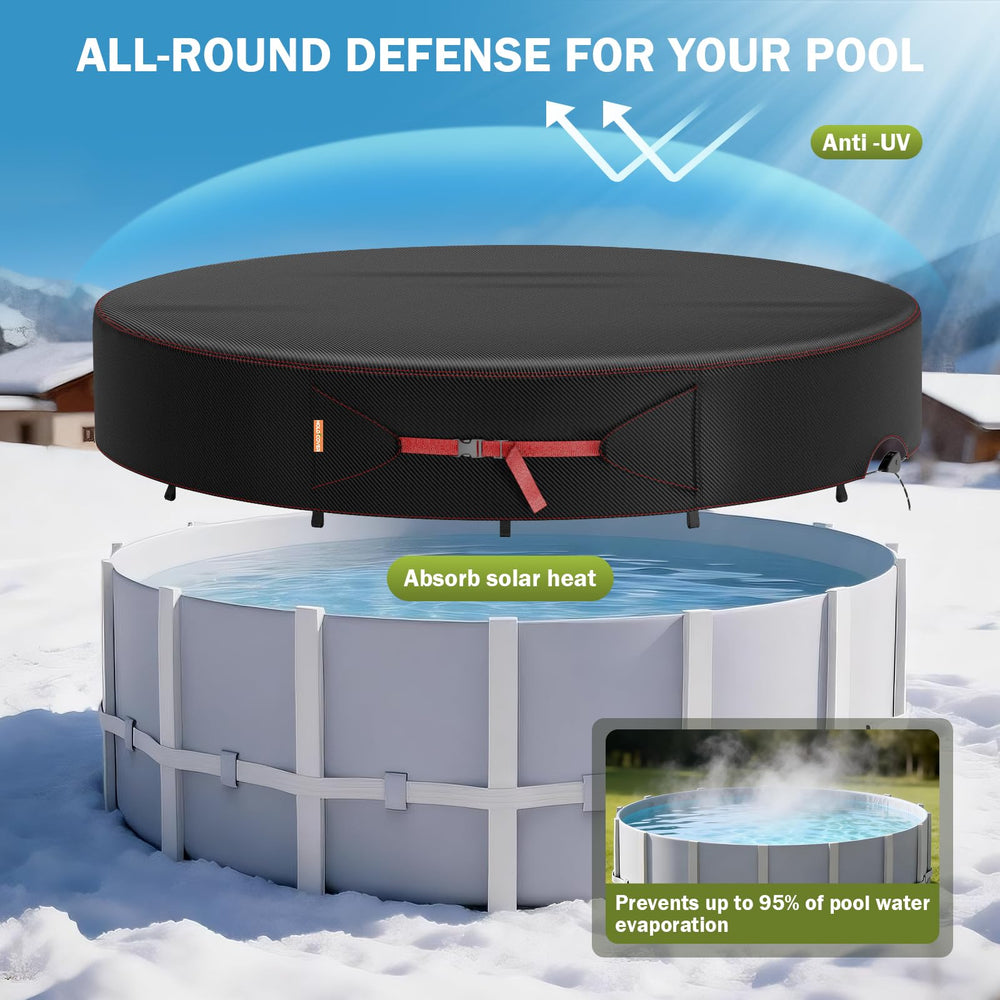HOLDCOVER covering pool while blocking leaves for simpler maintenance