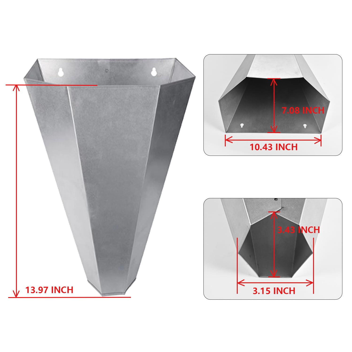 Holdly flat back detail of galvanized steel for stable mounting and rust resistance