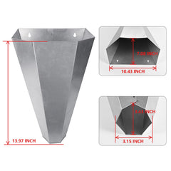 Holdly flat back detail of galvanized steel for stable mounting and rust resistance