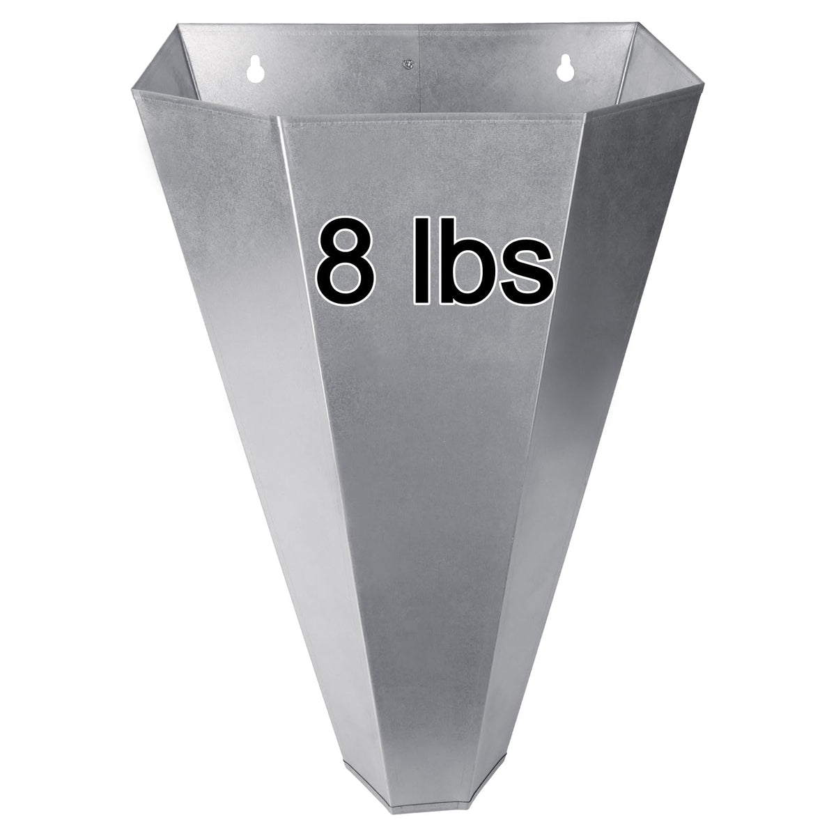 Holdly front view medium chicken cone showing secure fit and durable finish