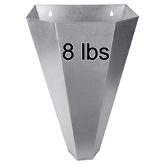 Holdly front view medium chicken cone showing secure fit and durable finish