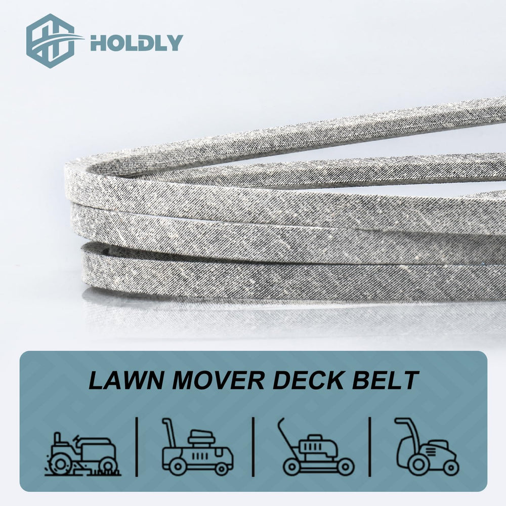 Holdly belt pictured with mower ready to cut, helping reduce downtime
