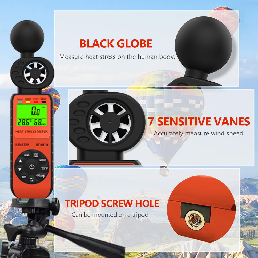 HOLDPEAK mounted on tripod for hands-free continuous monitoring benefit