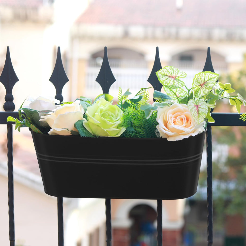 Holensun mounted planter on balcony railing showing easy no-drill installation