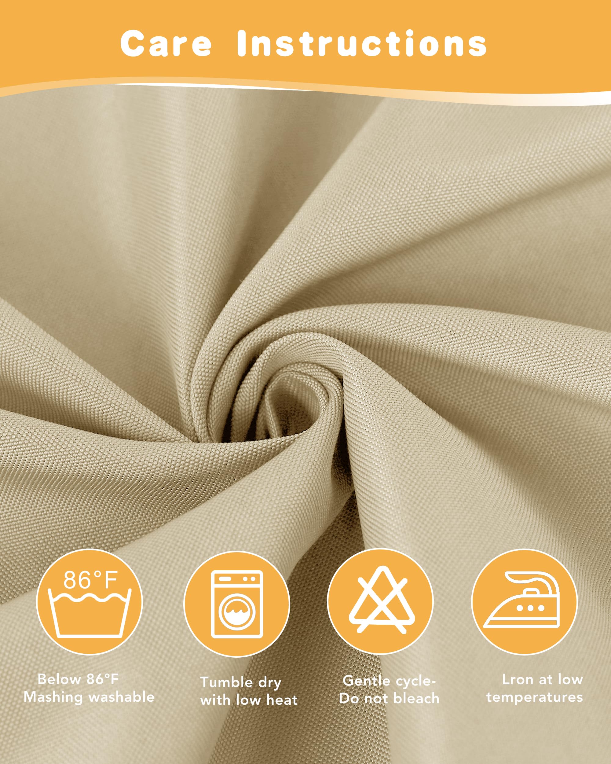 HolidayIdeas care label and wash instructions for simple maintenance and longevity