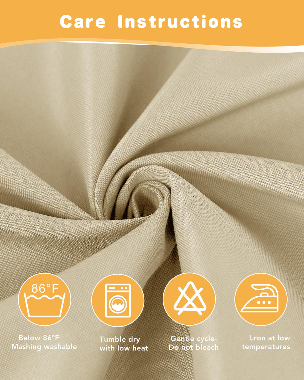 HolidayIdeas care label and wash instructions for simple maintenance and longevity