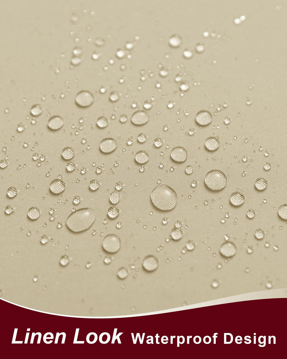 HolidayIdeas water beading on fabric showing waterproof protection