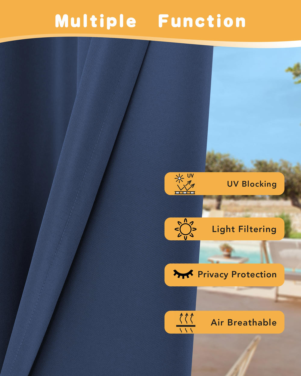 HolidayIdeas metal grommet detail showing 1.6-inch ring for easy hanging and smooth sliding