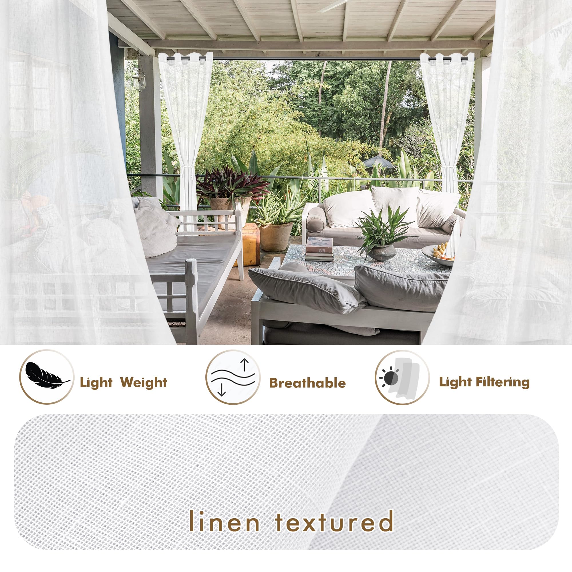 HolidayIdeas stainless-steel grommet detail for easy rod installation