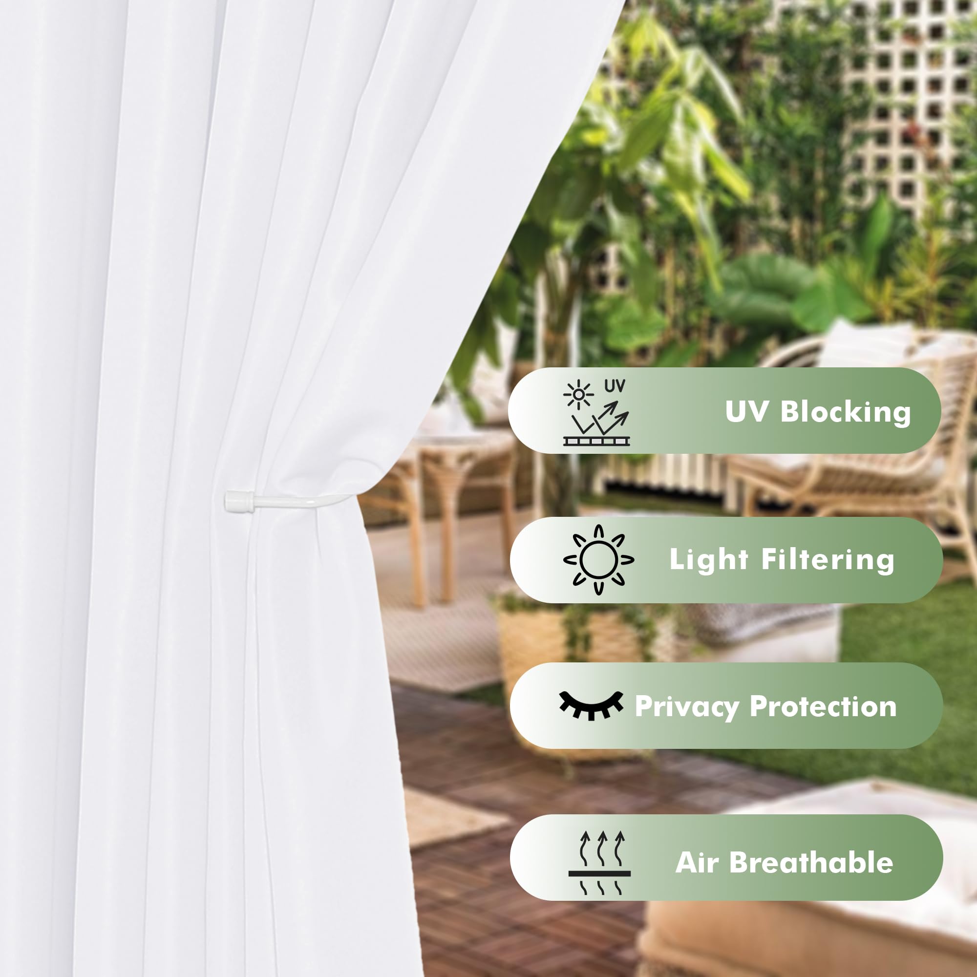 HolidayIdeas metal grommet top detail for easy hanging and smooth sliding