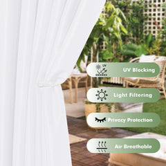 HolidayIdeas metal grommet top detail for easy hanging and smooth sliding