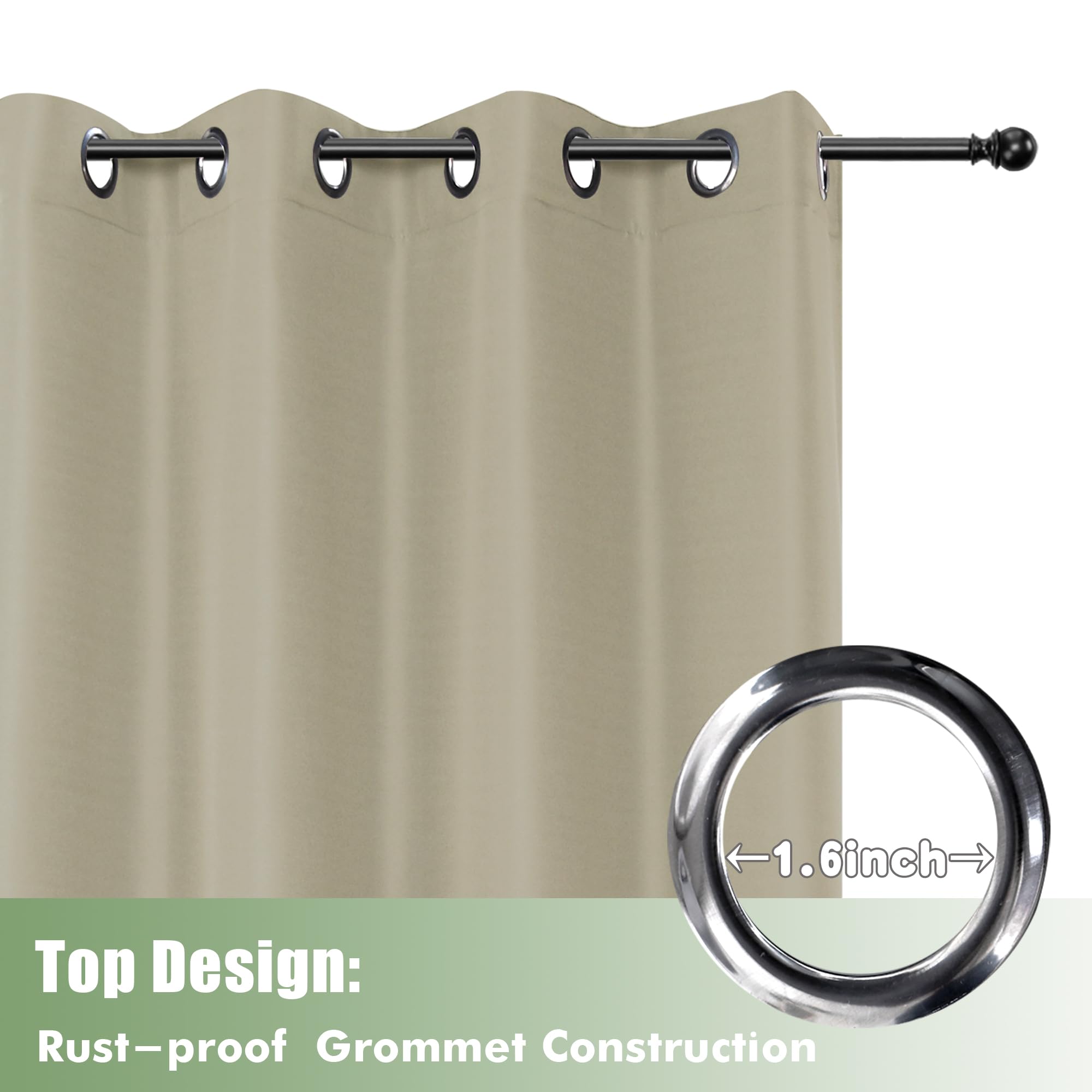 HolidayIdeas curtain panel hung on a pergola providing shade and comfortable outdoor living