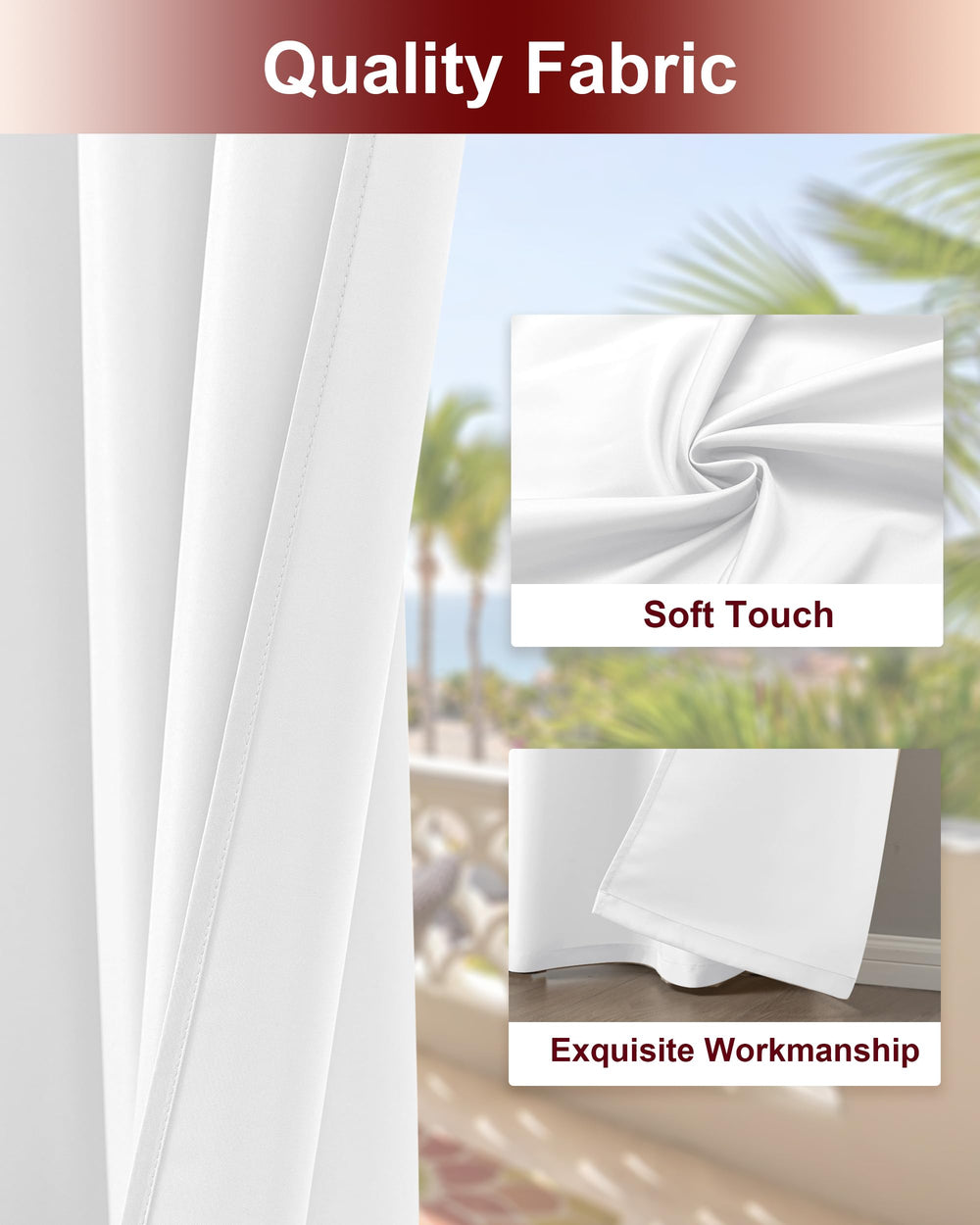 HolidayIdeas panel beside patio chair displaying size and coverage benefit