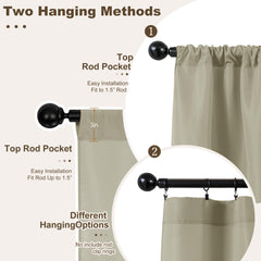HolidayIdeas rod pocket detail illustrating easy installation on standard rods