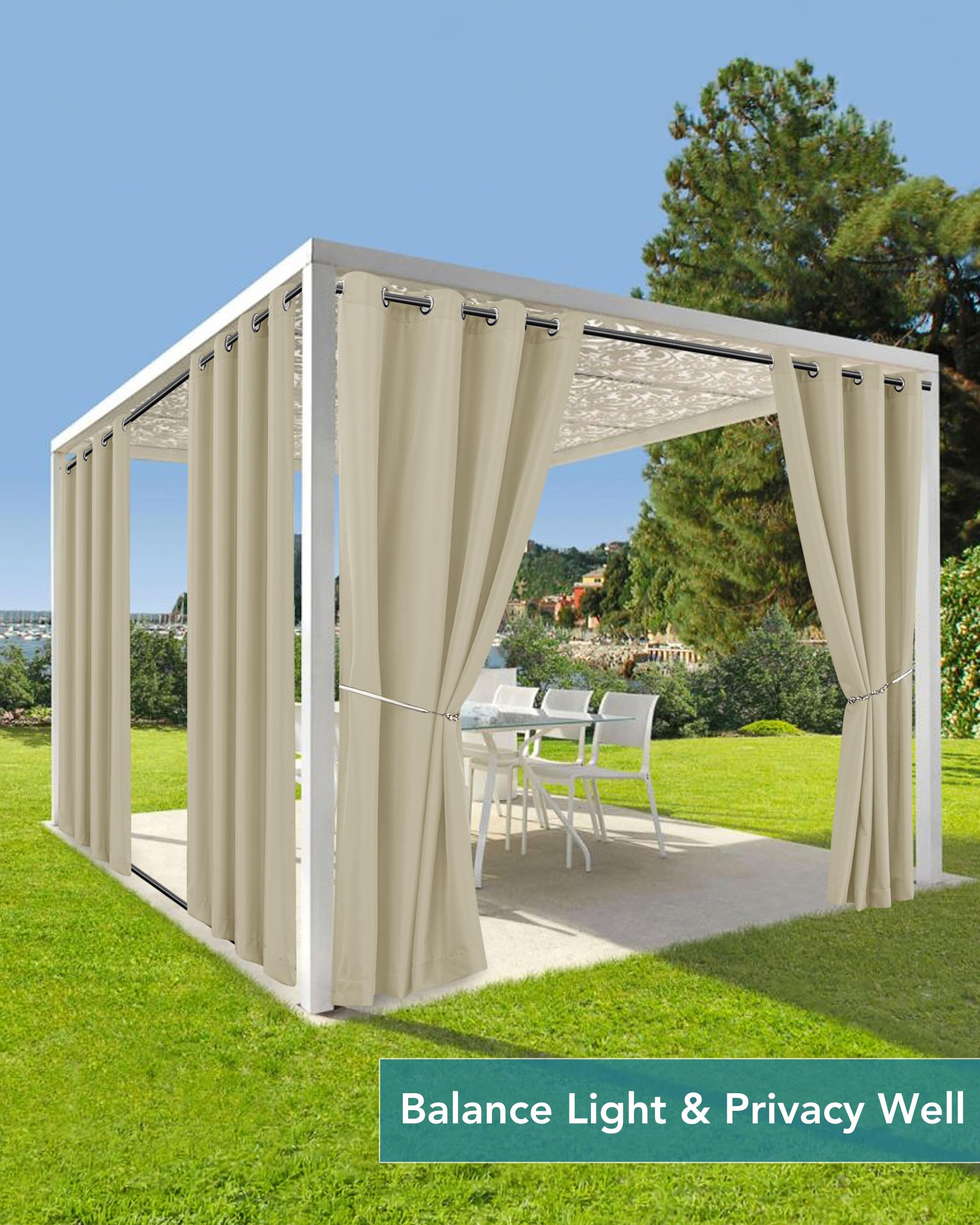 HolidayIdeas curtains beside a chair showing scale and coverage for medium openings