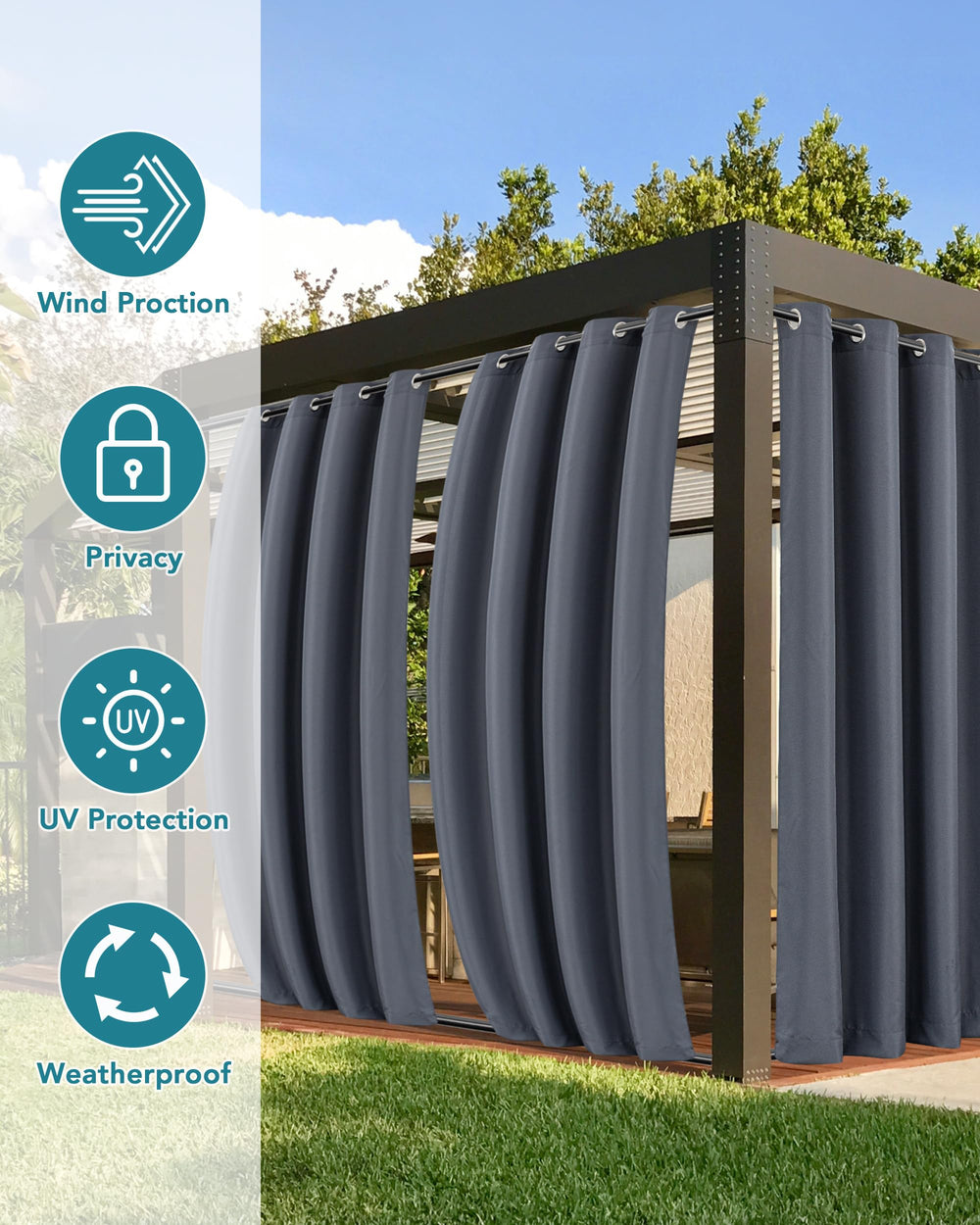HolidayIdeas stainless steel grommet detail ensuring easy hanging and strength