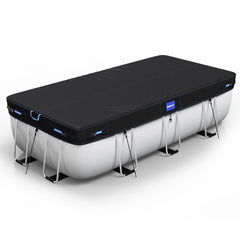 Holiwei front view of 12x24 ft cover showing full rectangular fit and protection