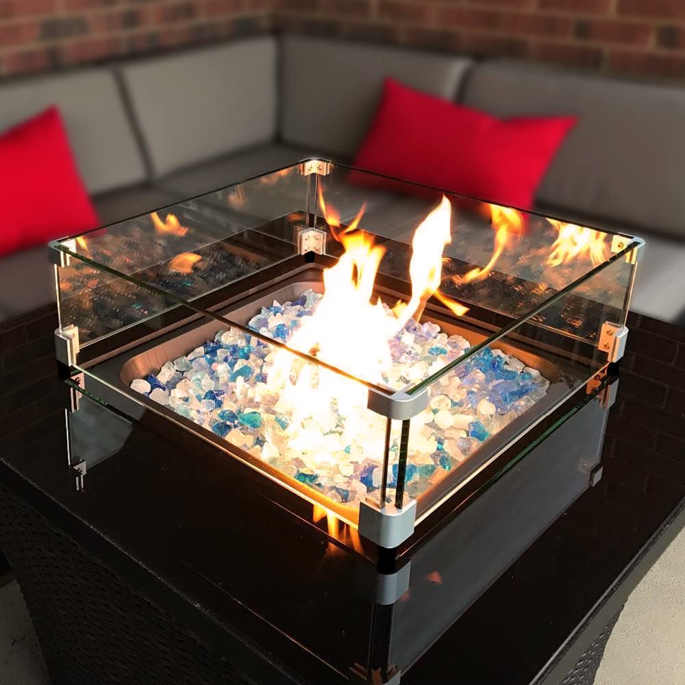 Holy Fire polished edge detail of tempered glass highlighting safe smooth finish