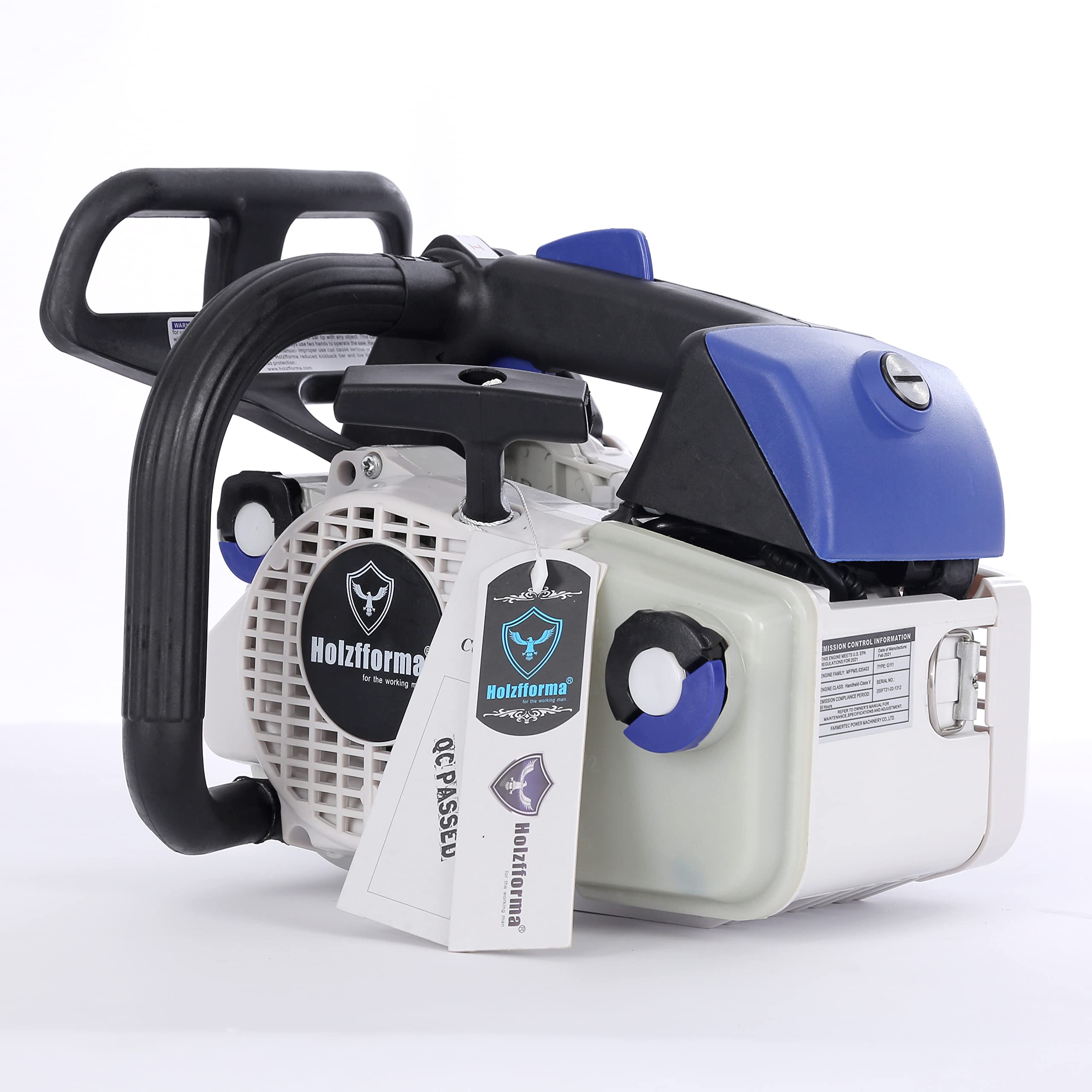 Holzfforma G111 front view showing compact power head and benefits of easy replacement