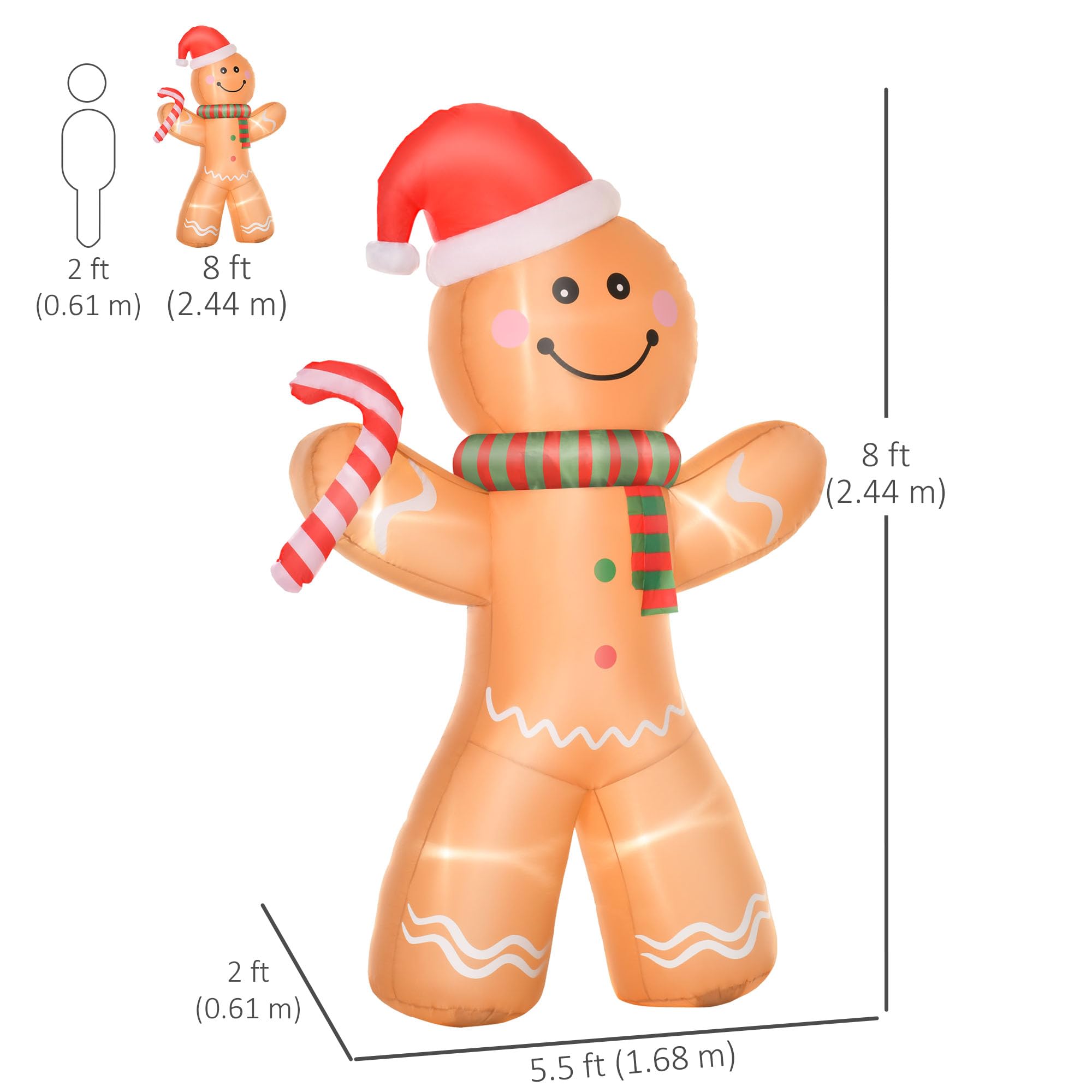 HOMCOM gingerbread displayed on entryway creating welcoming decor