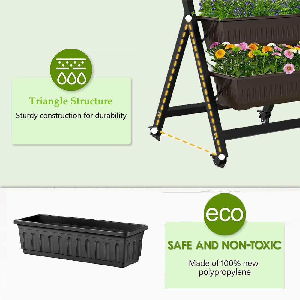 Homdox vertical planter in use on balcony offering compact harvests