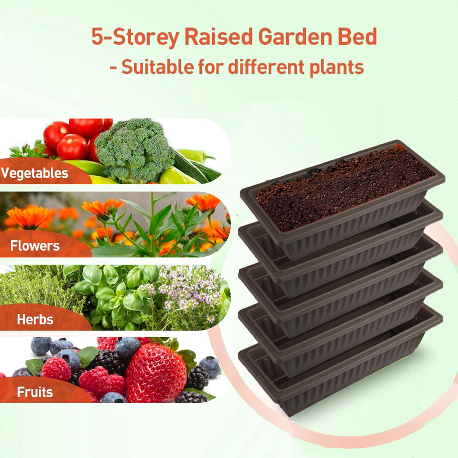 Homdox side profile on a balcony demonstrating efficient vertical planting