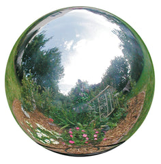 HomDSim polished gazing globe front view showing sleek mirror finish and elegance
