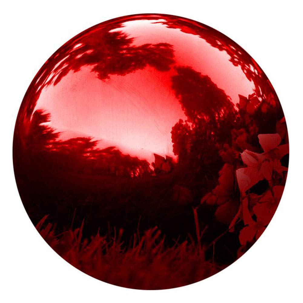 HomDSim red gazing globe front view showing glossy finish and color