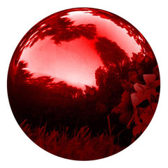 HomDSim red gazing globe front view showing glossy finish and color